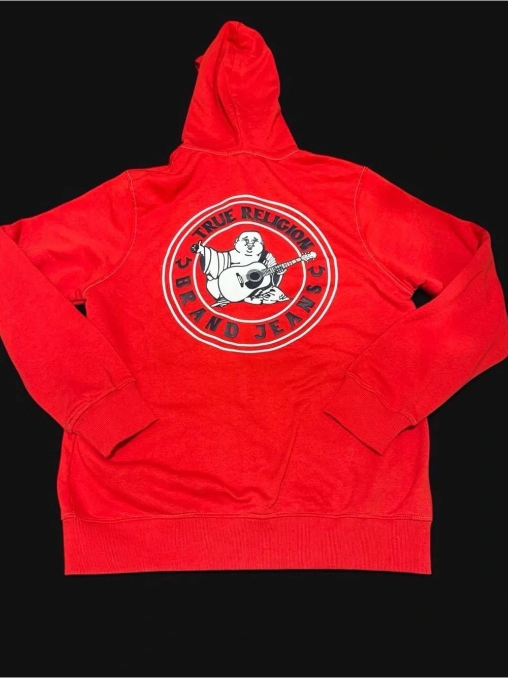 True Religion Men’s Bright Red Full-Zip Hoodie